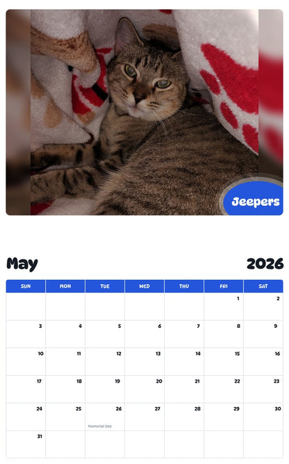 2026 - 2027 Jeepers - Pawidols Pet Calendar