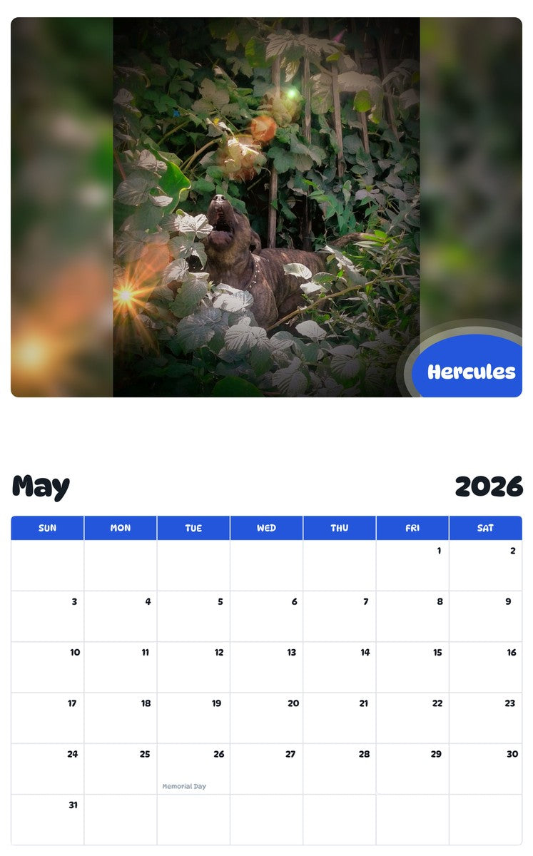 2026 - 2027 Hercules - Pawidols Pet Calendar