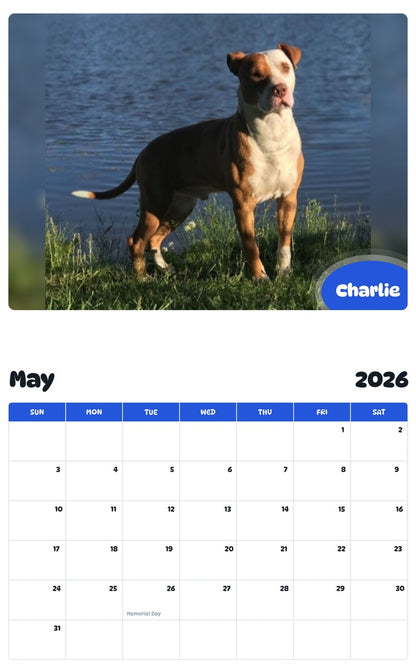 2026 - 2027 Charlie - Pawidols Pet Calendar