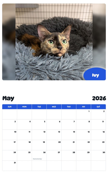 2026 - 2027 Ivy - Pawidols Pet Calendar
