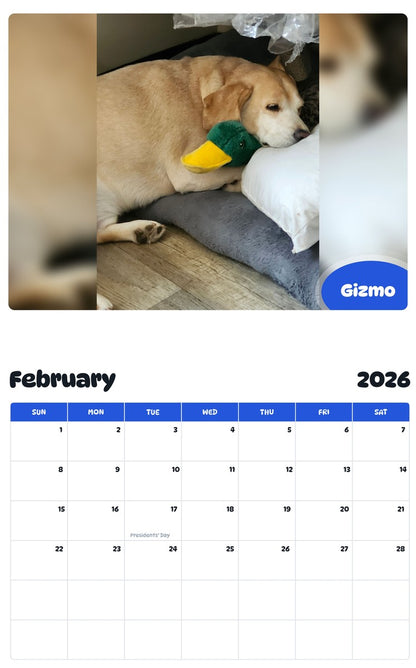 October 2025 - September 2026 Gizmo - Pawidols Pet Calendar