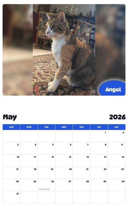 2026 - 2027 Angel - Pawidols Pet Calendar