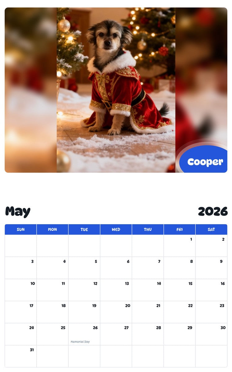 2026 - 2027 Cooper - Pawidols Pet Calendar