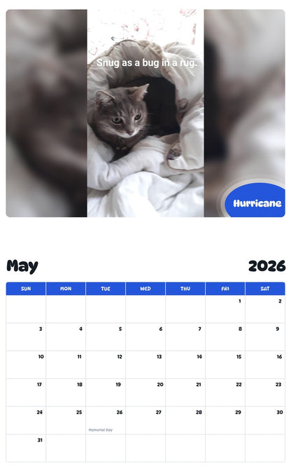 2026 - 2027 Hurricane - Pawidols Pet Calendar