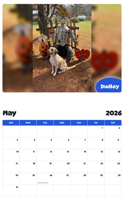 2026 - 2027 Dudley - Pawidols Pet Calendar