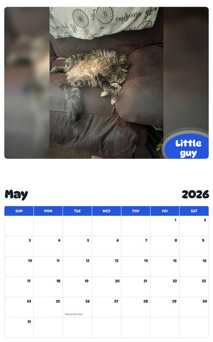 2026 - 2027 Little guy - Pawidols Pet Calendar