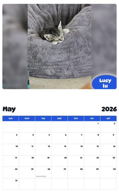 2026 - 2027 Lucy lu - Pawidols Pet Calendar