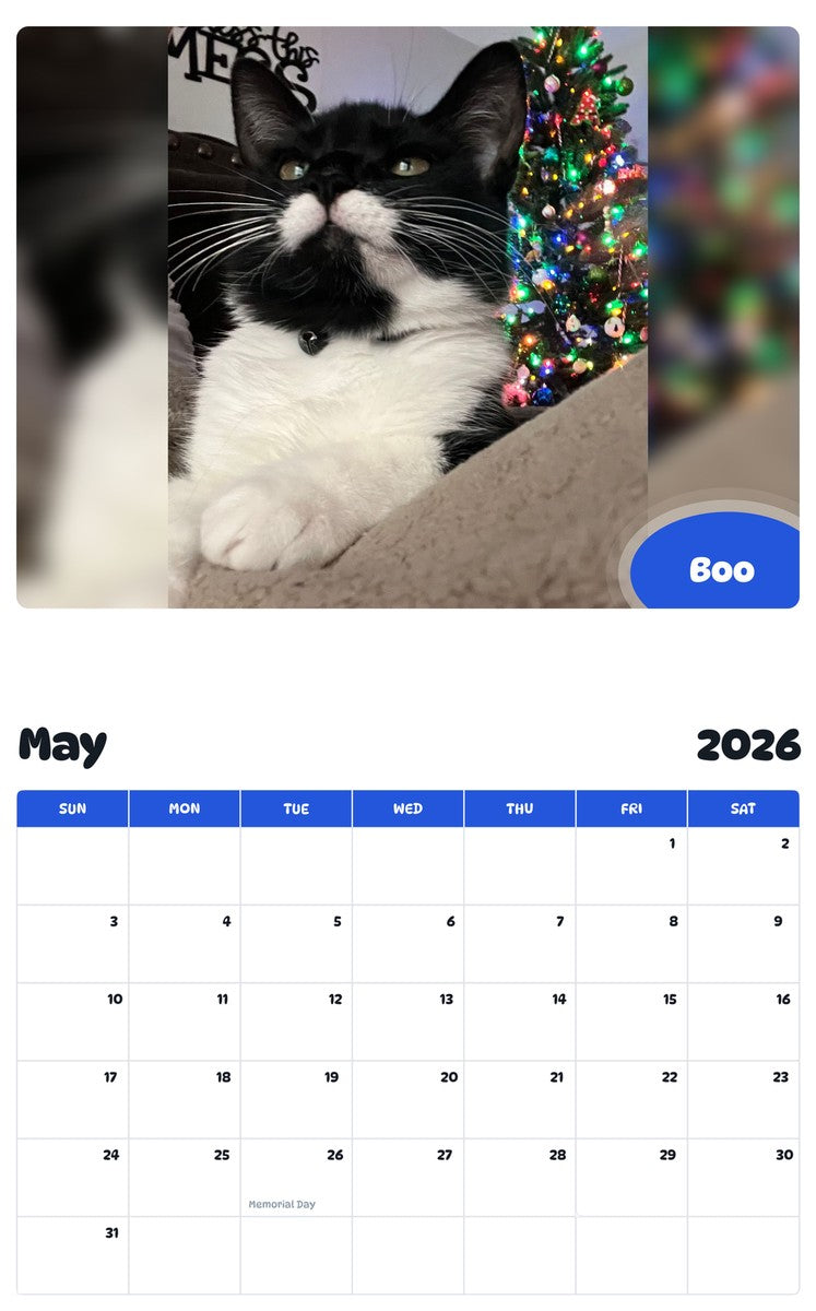2026 - 2027 Boo - Pawidols Pet Calendar