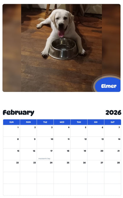 October 2025 - September 2026 Elmer - Pawidols Pet Calendar