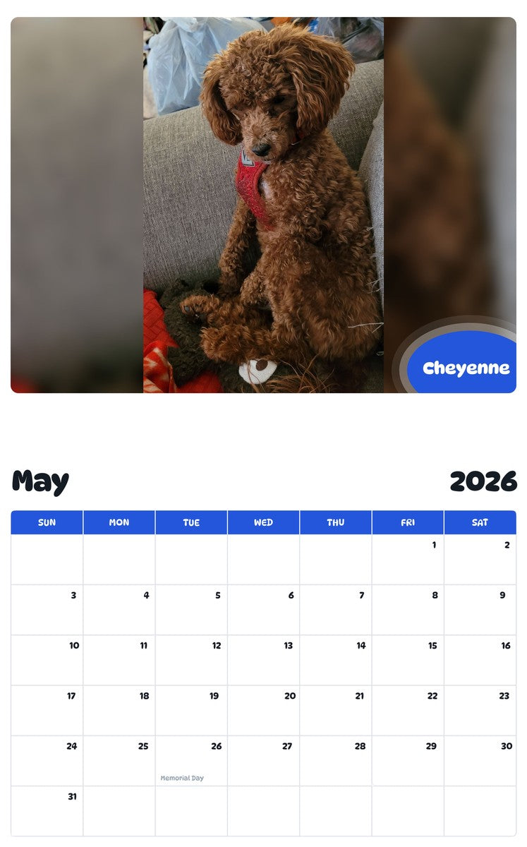 2026 - 2027 Cheyenne - Pawidols Pet Calendar