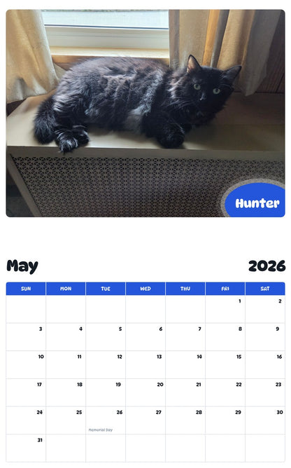2026 - 2027 Hunter - Pawidols Pet Calendar