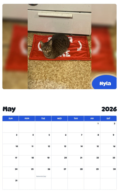 2026 - 2027 Nyla - Pawidols Pet Calendar