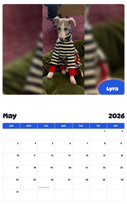 2026 - 2027 Lyra - Pawidols Pet Calendar