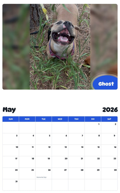 2026 - 2027 Ghost - Pawidols Pet Calendar