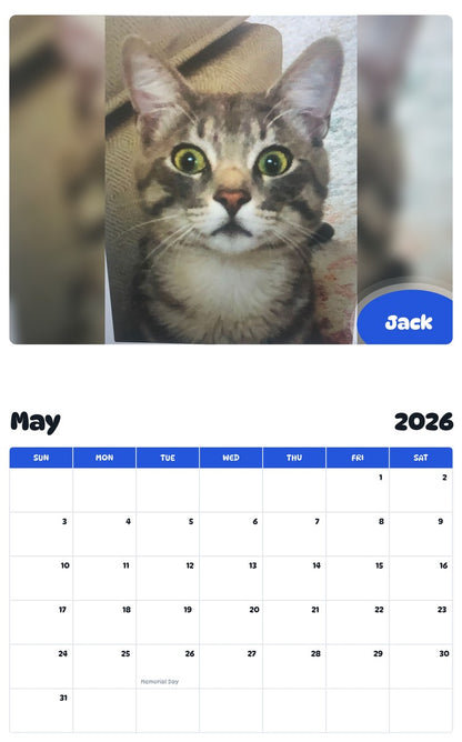 2026 - 2027 Jack - Pawidols Pet Calendar