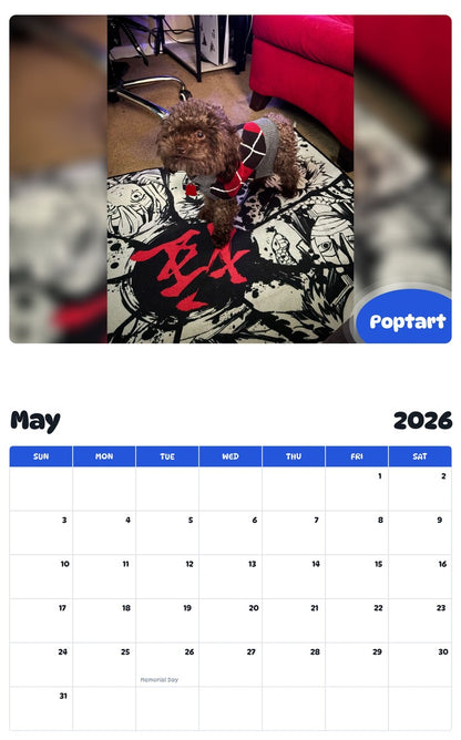 2026 - 2027 Poptart - Pawidols Pet Calendar