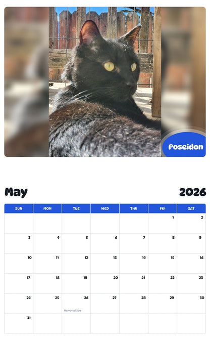 2026 - 2027 Poseidon - Pawidols Pet Calendar