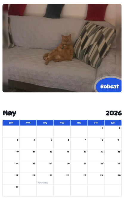 2026 - 2027 Bobcat - Pawidols Pet Calendar