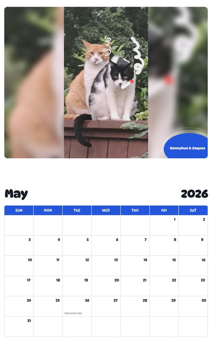 2026 - 2027 Honeybun & Jaques - Pawidols Pet Calendar
