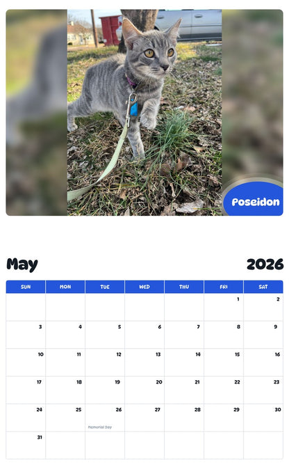2026 - 2027 Poseidon - Pawidols Pet Calendar