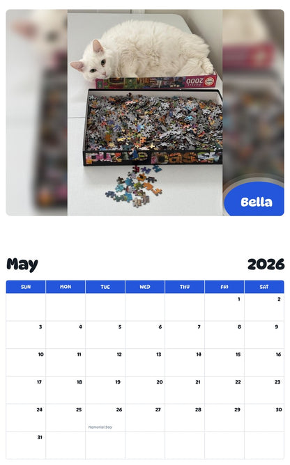 2026 - 2027 Bella - Pawidols Pet Calendar
