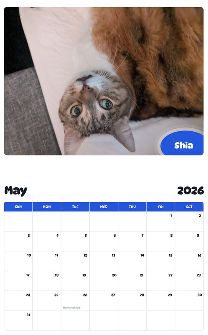2026 - 2027 Shia - Pawidols Pet Calendar