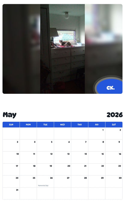 2026 - 2027 CK. - Pawidols Pet Calendar