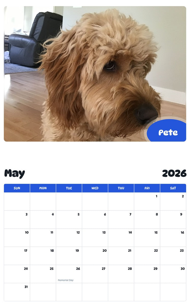 2026 - 2027 Pete - Pawidols Pet Calendar