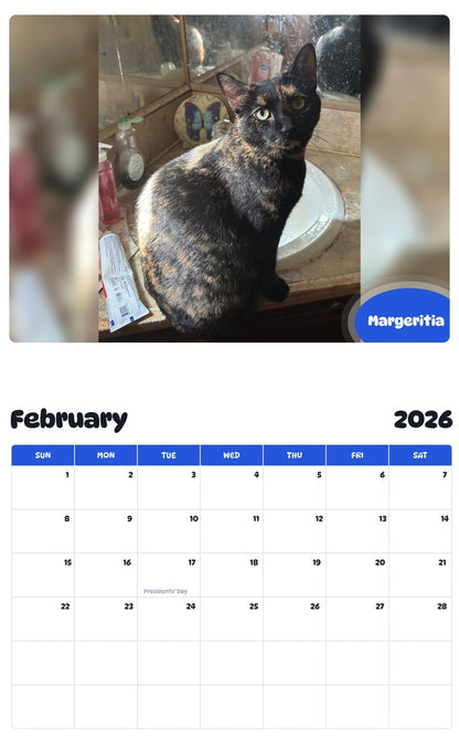 October 2025 - September 2026 Margeritia - Pawidols Pet Calendar