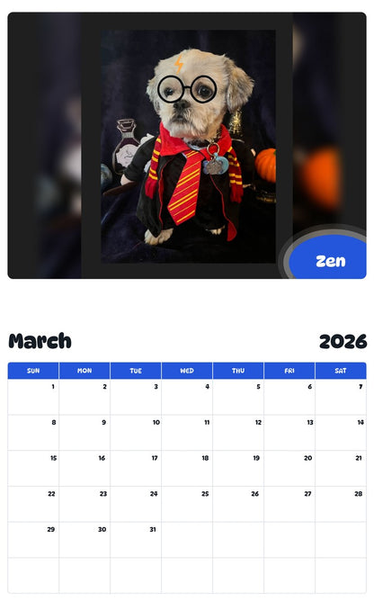 November 2025 - October 2026 Zen - Pawidols Pet Calendar