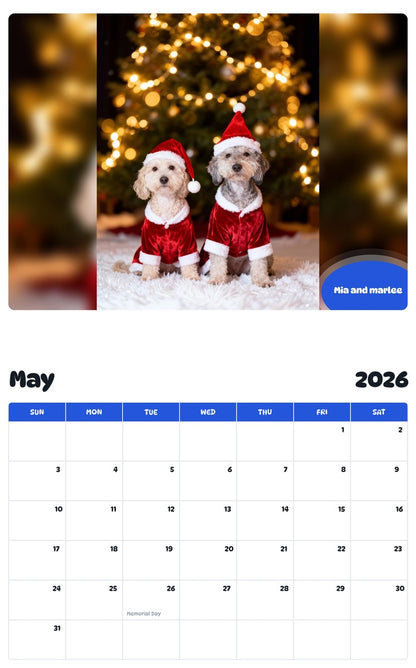2026 - 2027 Mia and marlee - Pawidols Pet Calendar