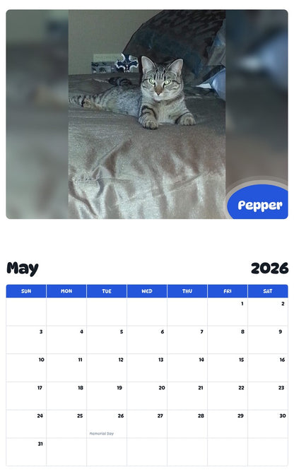 2026 - 2027 Pepper - Pawidols Pet Calendar