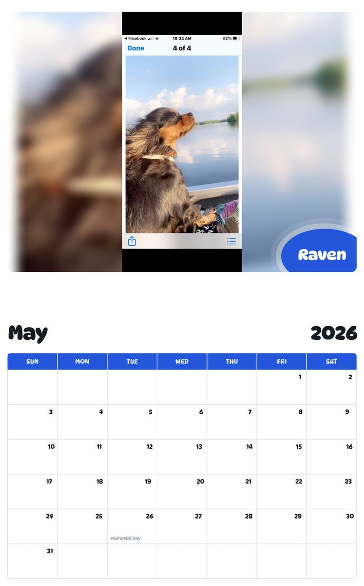 2026 - 2027 Raven - Pawidols Pet Calendar