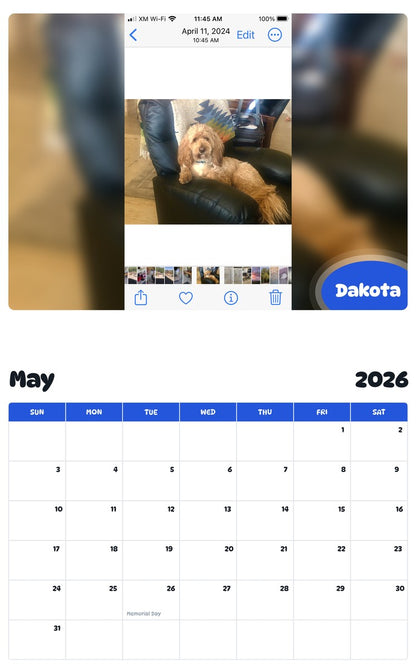 2026 - 2027 Dakota - Pawidols Pet Calendar