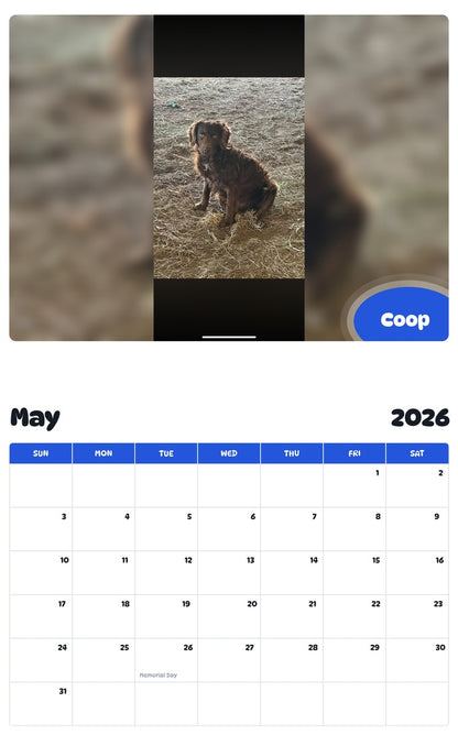2026 - 2027 Coop - Pawidols Pet Calendar
