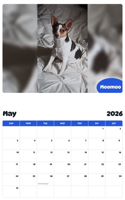 2026 - 2027 Moomoo - Pawidols Pet Calendar