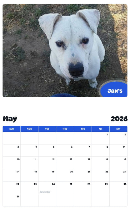 2026 - 2027 Jax’s - Pawidols Pet Calendar