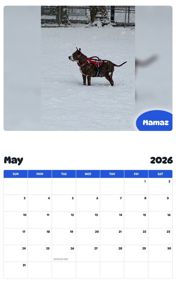 2026 - 2027 Mamaz - Pawidols Pet Calendar