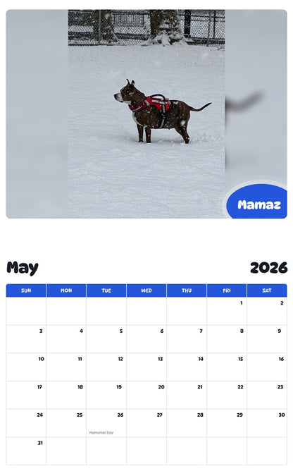 2026 - 2027 Mamaz - Pawidols Pet Calendar