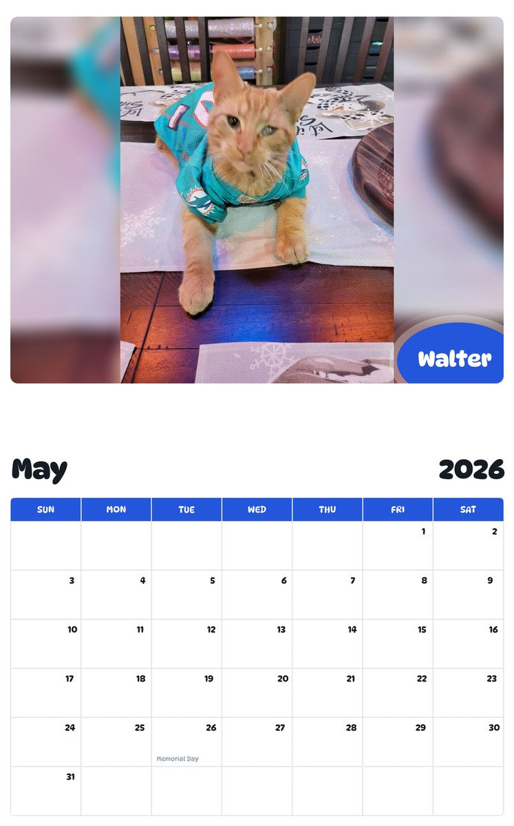 2026 - 2027 Walter - Pawidols Pet Calendar