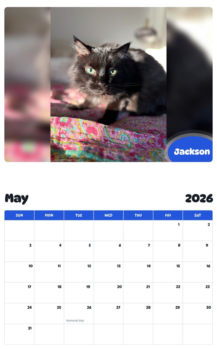 2026 - 2027 Jackson - Pawidols Pet Calendar