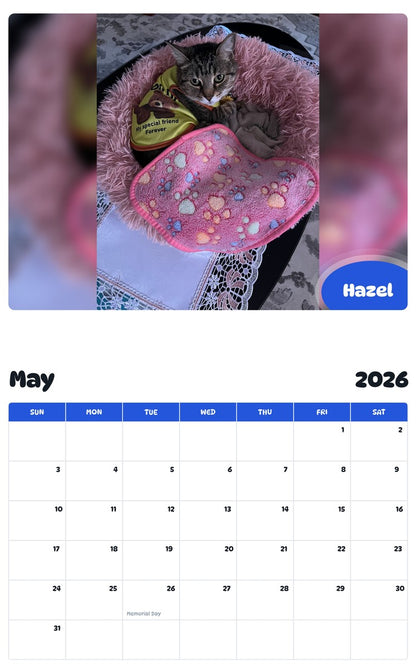 2026 - 2027 Hazel - Pawidols Pet Calendar