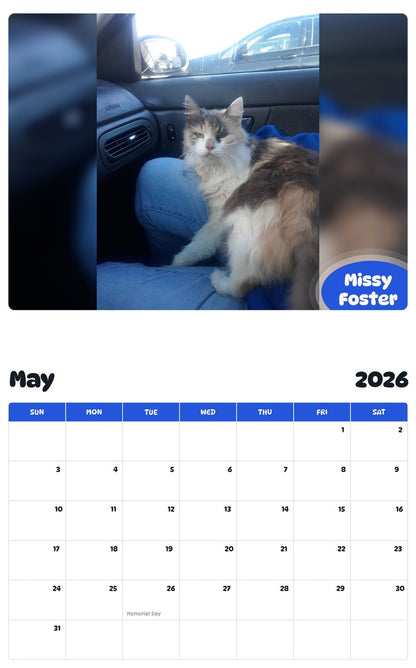 2026 - 2027 Missy Foster - Pawidols Pet Calendar