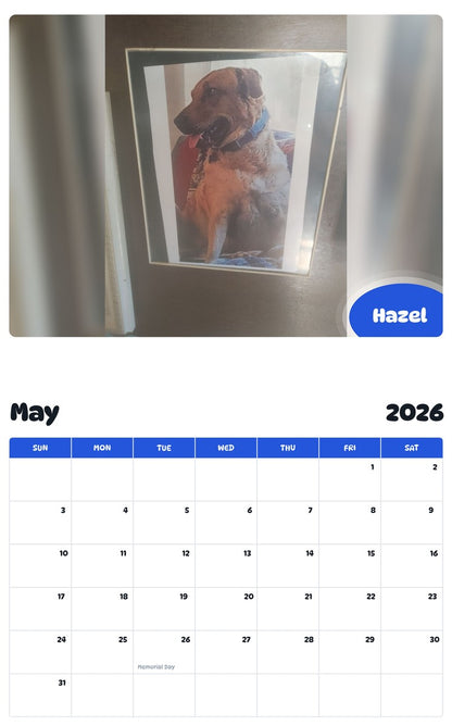 2026 - 2027 Hazel - Pawidols Pet Calendar