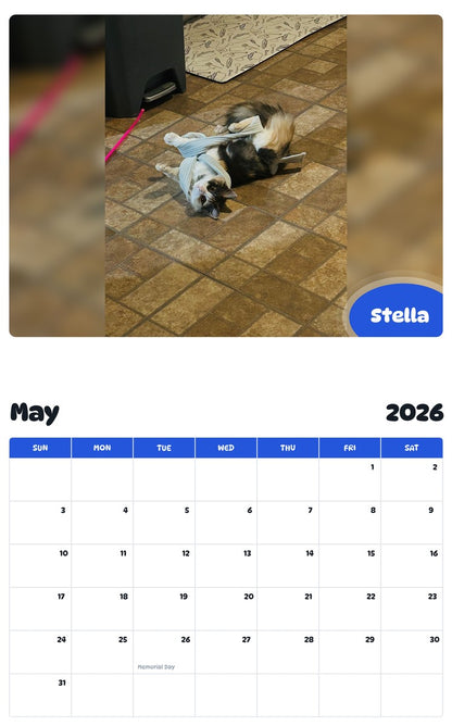 2026 - 2027 Stella - Pawidols Pet Calendar