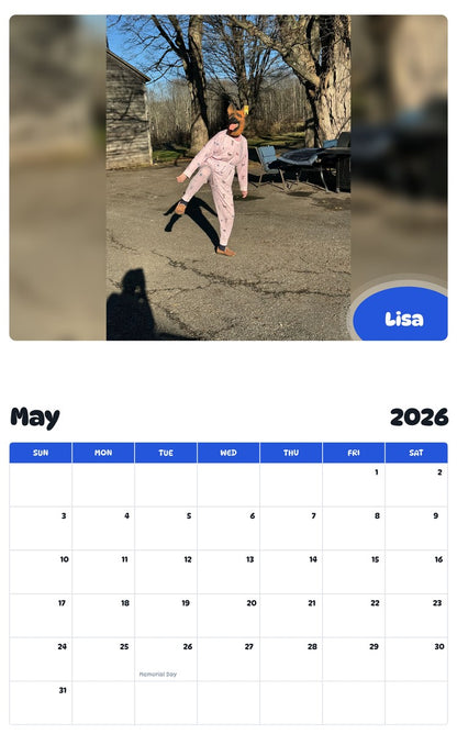 2026 - 2027 Lisa - Pawidols Pet Calendar