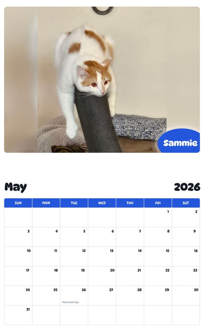 2026 - 2027 Sammie - Pawidols Pet Calendar