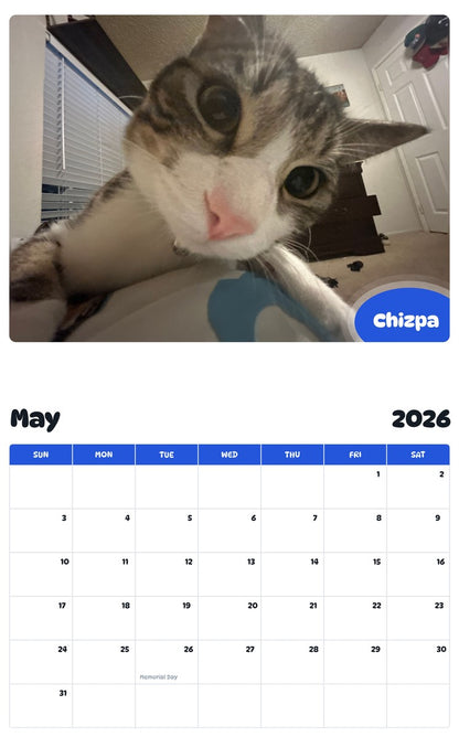 2026 - 2027 Chizpa - Pawidols Pet Calendar