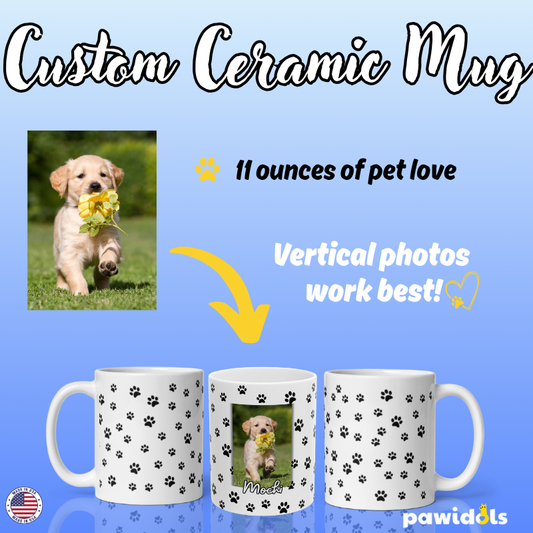 Custom Personalized White Glossy Pet Mug (11oz)
