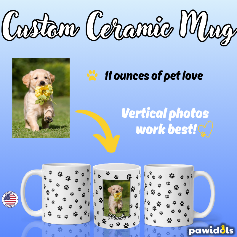 Custom Personalized White Glossy Pet Mug (11oz)